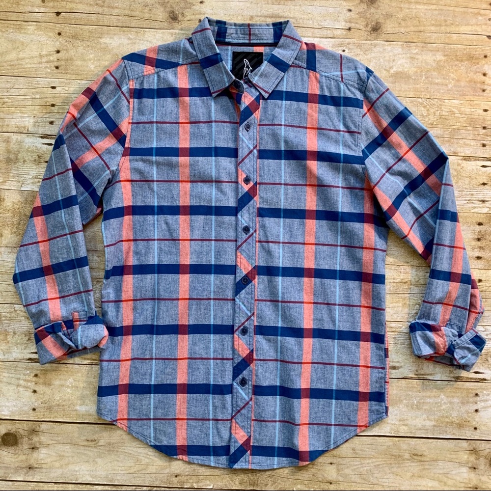 Men’s soft cotton button up long sleeve shirt